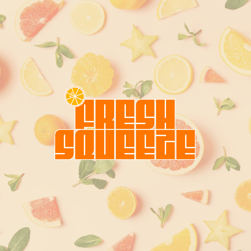 Fresh Squeeze Logo design for an organic cold press juice brand