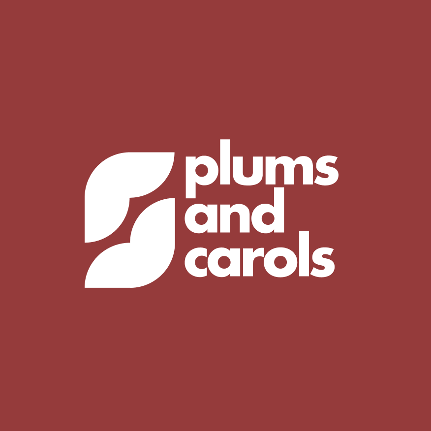 Plums & Carols Logo Logo design for a side project in christmas